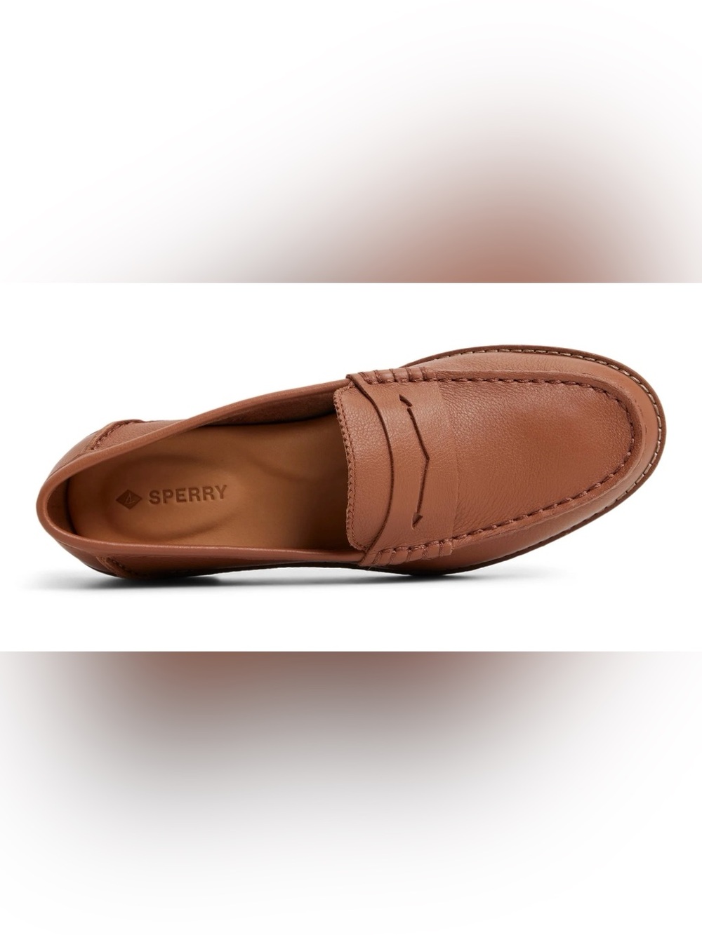 Sperry Women's Leather Penny Loafers in Tan Brown Size 8 - Picture 5 of 16